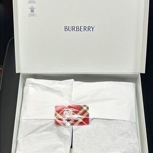Burberry White Gift Box with Red Accents